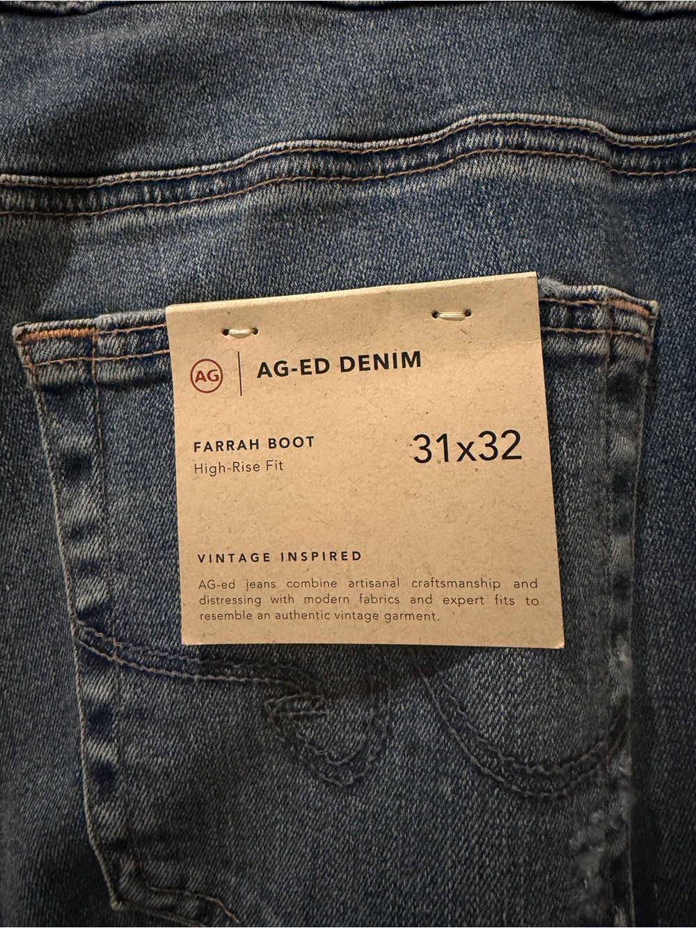Ag Adriano Goldschmied Medium Blue Flare Jeans - Picture 3 of 6